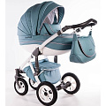 Детская коляска Street Racer Karona Eco 3 в 1, эко-кожа (09BG aqua
						
					) — Фото