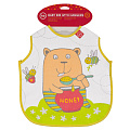 Нагрудный фартук с плечиками Happy Baby Baby bib with hangers (16011) (Yellow/bear) — Фото