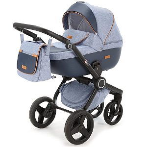 Детская коляска Adamex Elsa 2 в 1, ткань+экокожа
