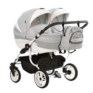 Детская коляска Indigo INDIGO Duo 2 в 1 на белой раме