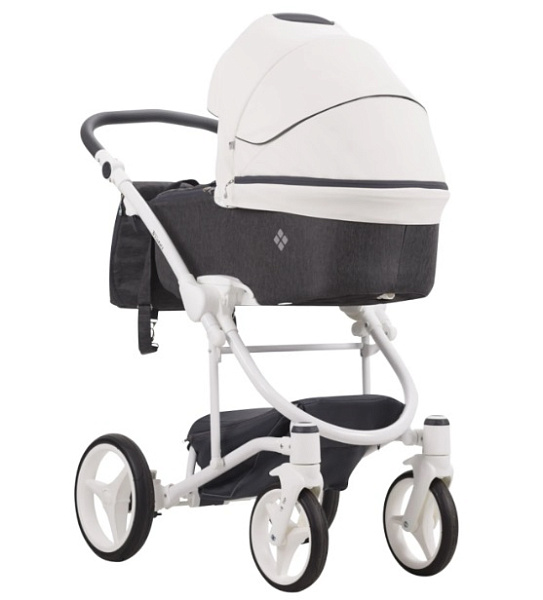 Детская коляска Bebetto Torino 2 в 1 на белой раме фото 2