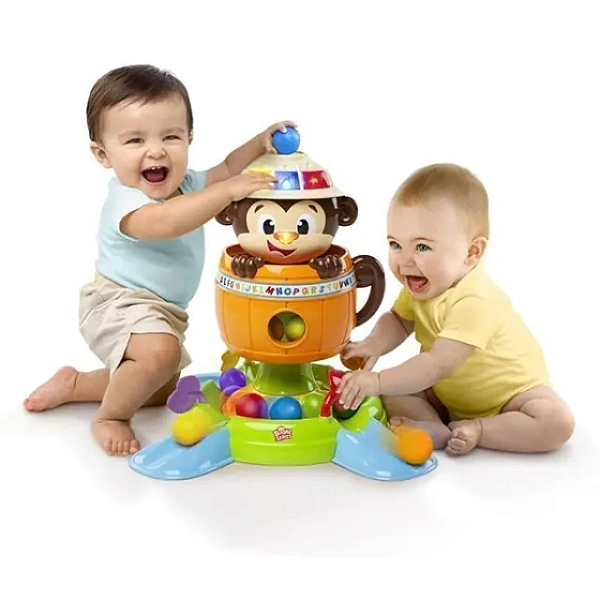 Развивающая игрушка Bright Starts Брайт Стартс Обезьянка в Бочке 52094 фото 2