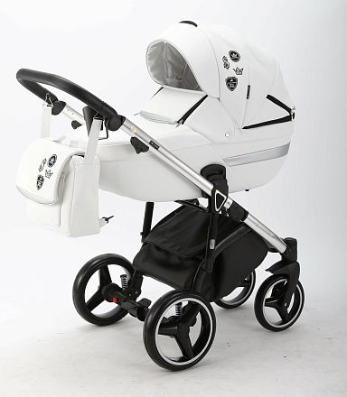 Детская коляска Adamex Cortina Deluxe Special Edition 2 в 1 на серебряной раме