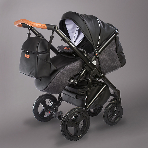 Детская коляска Nastella Martin 3 в 1, 100% эко-кожа фото 7