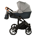 Детская коляска Nuovita Carro Sport 2 в 1, ткань+эко-кожа (Grigio nero/Серо-черный
						
					) — Фото