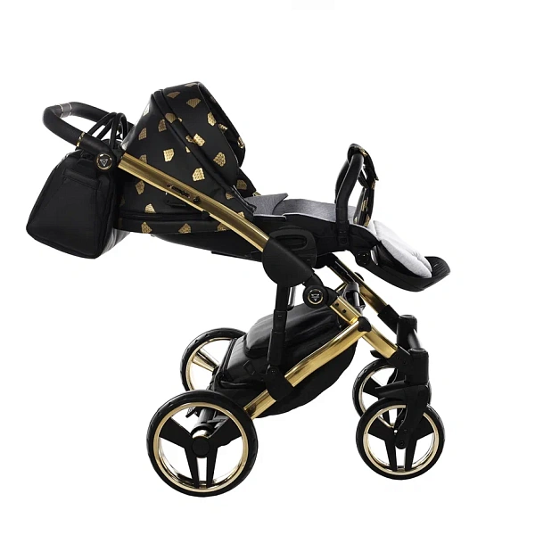 Детская коляска Junama Glow V2 3 в 1 на золотой раме фото 18