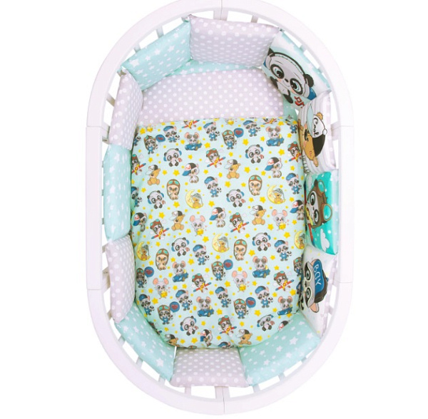 Комплект в кроватку Indigo Малыши (подушечки), 6 предметов фото 2