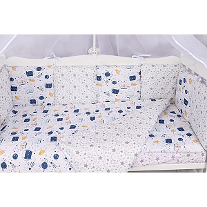 Комплект белья в кроватку WB AmaroBaby Baby Boom Космос, 3 предмета