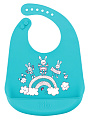 Нагрудник силиконовый Happy Baby Bib Pocket (16006) (Blue) — Фото