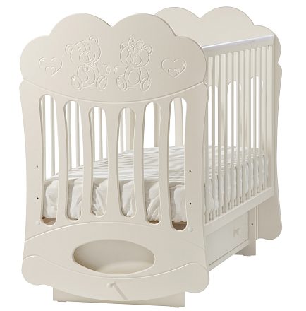 Детская кроватка Кубаньлесстрой Baby Sleep БИ 43.2, поперечный маятник/ящик