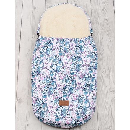 Универсальный меховой конверт AmaroBaby Little Traveller Вензеля 145х45 см