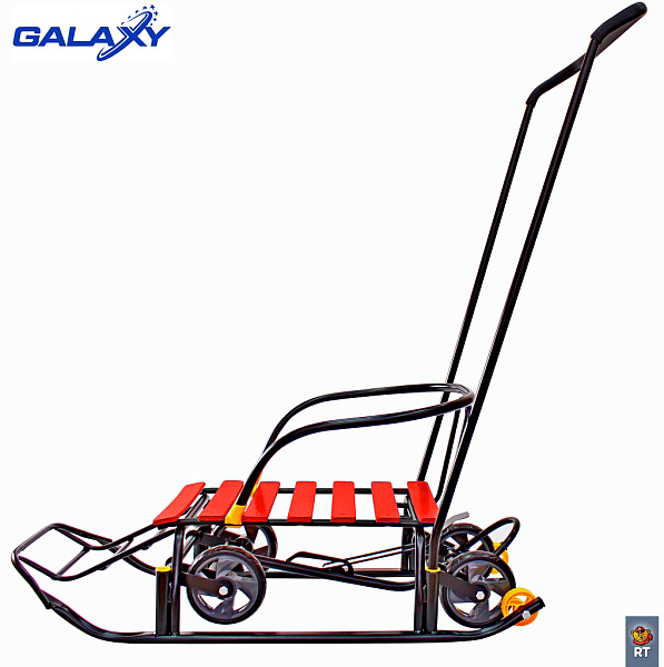 Снегомобиль Snow Galaxy Black Auto на больших мягких колесах фото 10