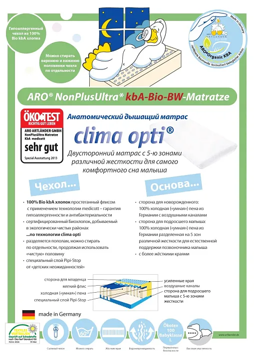 Анатомический дышащий матрас Aro Artlaender Non Plus Ultra Kba — как выглядит в жизни