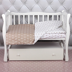 Комплект постельного белья в кроватку AmaroBaby Baby Boom из бязи, 3 предмета