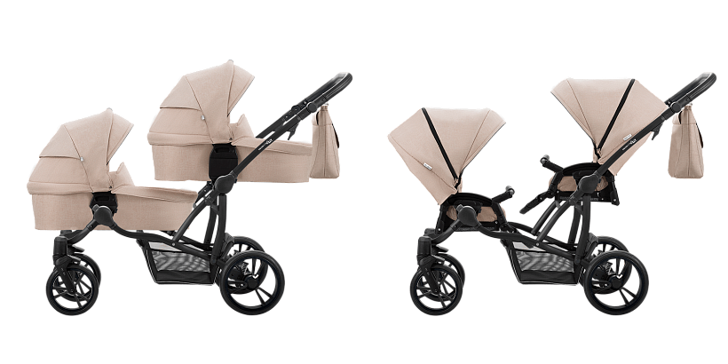 Коляска для двойни Bebetto42 Simple 3 в 1 — как выглядит в жизни