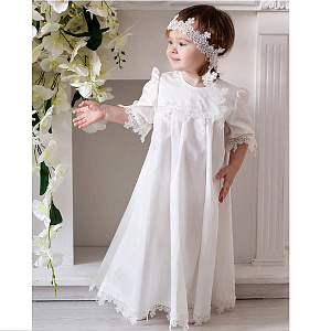 Крестильный комплект для девочки Makkaroni Kids Варвара, 2 предмета
