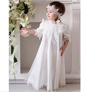 Крестильный комплект для девочки Makkaroni Kids Варвара, 2 предмета