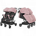 Детская прогулочная коляска для двойни Carrello Presto Duo  CRL-5506 (Cherry Pink
						
					) — Фото