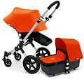 Детская коляска Bugaboo Cameleon 3 2 в 1 (alu/dark grey/orange оранжевый
						
					) — Фото