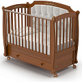 Детская кроватка Nuovita Furore swing, продольный маятник (Орех) — Фото