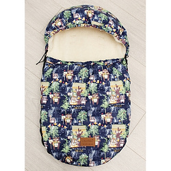 Универсальный меховой конверт AmaroBaby Little Friend Лес 80х45 см