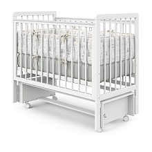 Детская кроватка Pituso Tiny колесо, продольный маятник