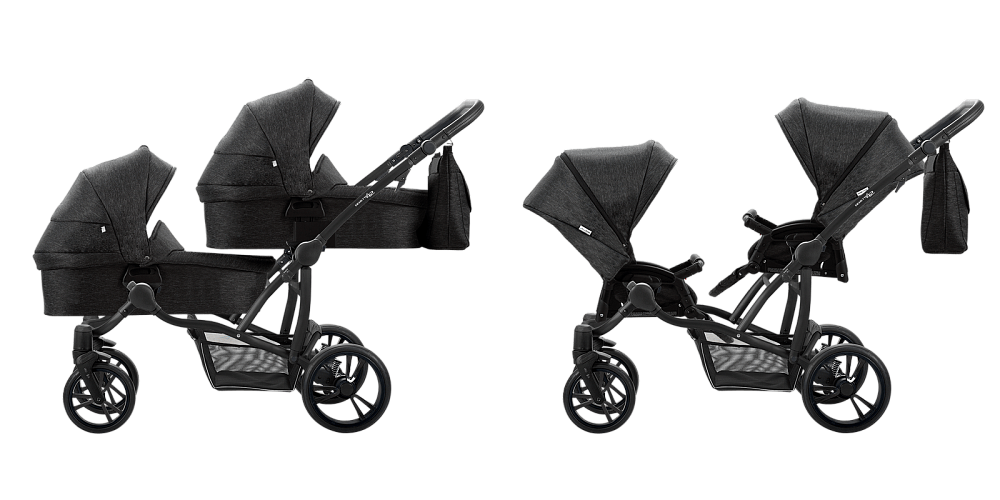 Коляска для двойни Bebetto42 Simple 2 в 1 - Фото