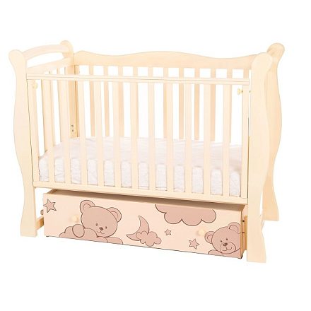 Детская кроватка AmaroBaby Sweet Bear, поперечный маятник