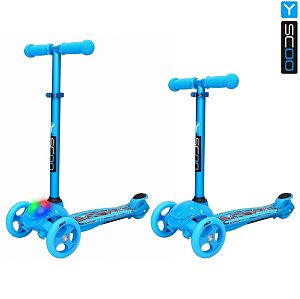 Трехколесный самокат Y-Scoo RT Trio Diamond 120 Kaleidoscope со светящейся платформой
