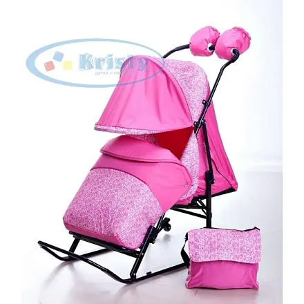 Санки коляска на колесиках Kristy Luxe Comfor