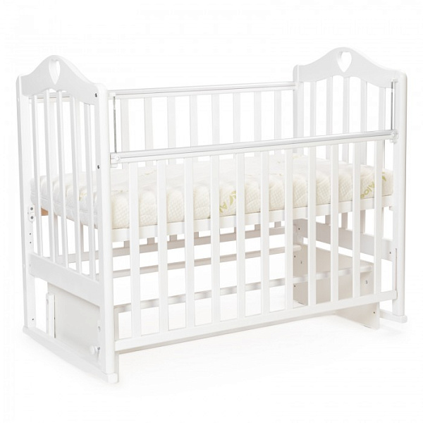 Детская кроватка Bebizaro Jameson Heart Dream, универсальный маятник фото 3