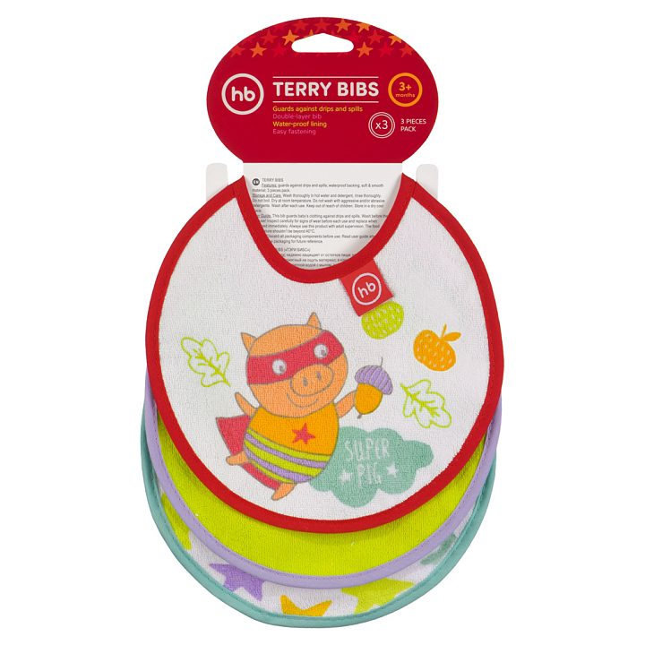 Набор нагрудников Happy Baby Terry Bibs (16007) — как выглядит в жизни