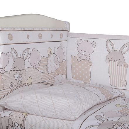 Комплект в кроватку Bambola Кармашки Бязь, 4 предмета