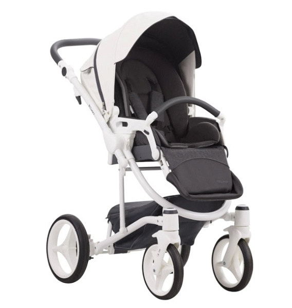 Детская коляска Bebetto Torino 2 в 1 на белой раме фото 1