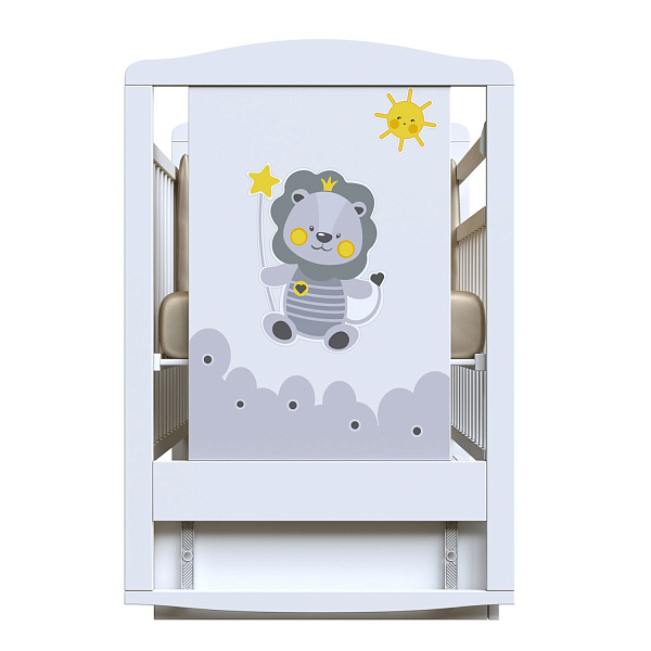 Детская кроватка ВДК Happy Lion, маятник/ящик фото 1