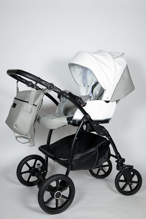 Детская коляска Jaxee Rosa 2 в 1, 100% экокожа — как выглядит в жизни