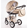 Детская коляска Street Racer Karona Eco 2 в 1, эко-кожа (01CG beige
						
					) — Фото