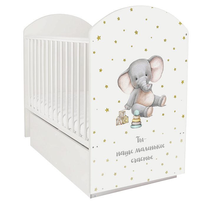 Детская кроватка Indigo My Sleepy, маятник/ящик — как выглядит в жизни