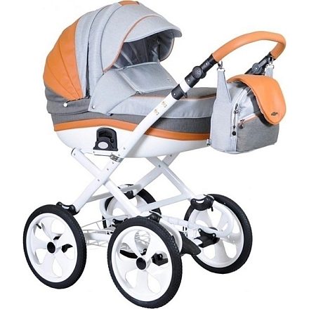 Детская коляска BeBe-Mobile Ines A 3 в 1, ткань+экокожа