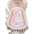 Набор постели в люльку Kids Fashion Bunny Cap, 6 предметов (Розовый) — Фото