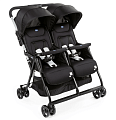 Детская прогулочная коляска для двойни Chicco Ohlala Twin (Black Night
						
					) — Фото