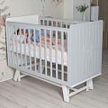 Детская кроватка Sweet Baby Nuovo с продольным маятником (Серый/Белый
						
					) — Фото