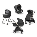 Детская коляска Inglesina Electa System Quattro 4 в 1 на шасси Electa Iridium Black (Upper Black
						
					) — Фото