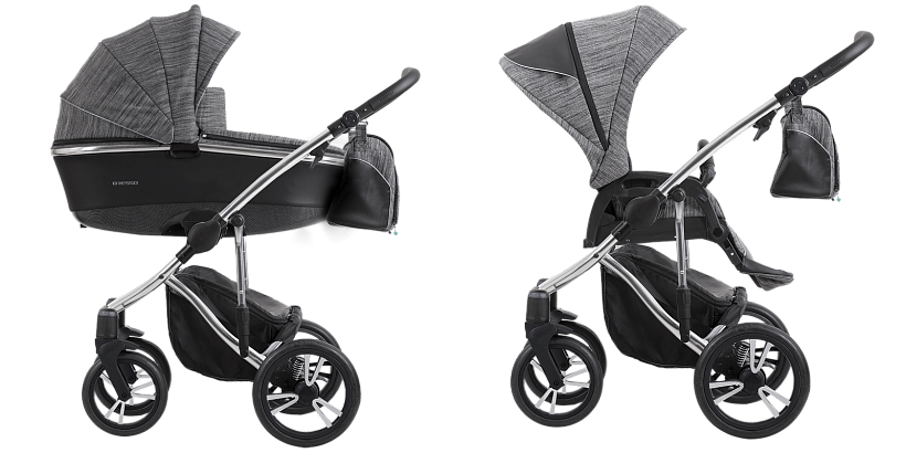 Детская коляска Bebetto Bresso Premium Class Silver 2020 3 в 1 — как выглядит в жизни