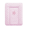 Мягкий пеленальный матрац Ceba Baby на комод 70 x 50 см (W-143-066-130 Stars pink) — Фото