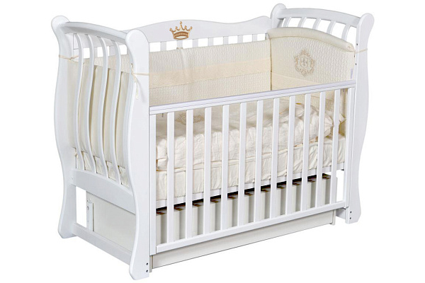 Детская кроватка Антел Luiza 3, автостенка/универсальный маятник фото 2