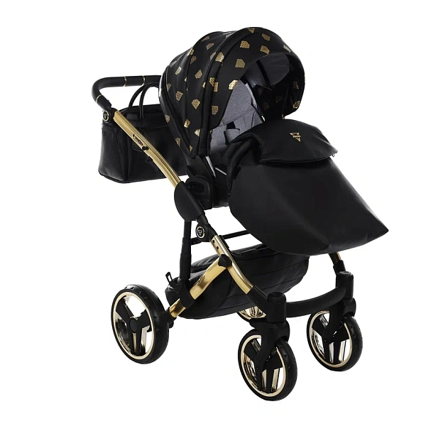 Детская коляска Junama Glow V2 3 в 1 на золотой раме фото 21