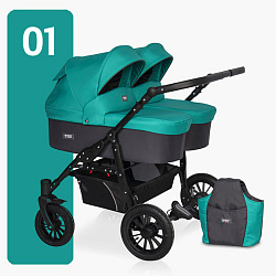 Детская коляска для двойни Riko Basic Saxo 2 в 1