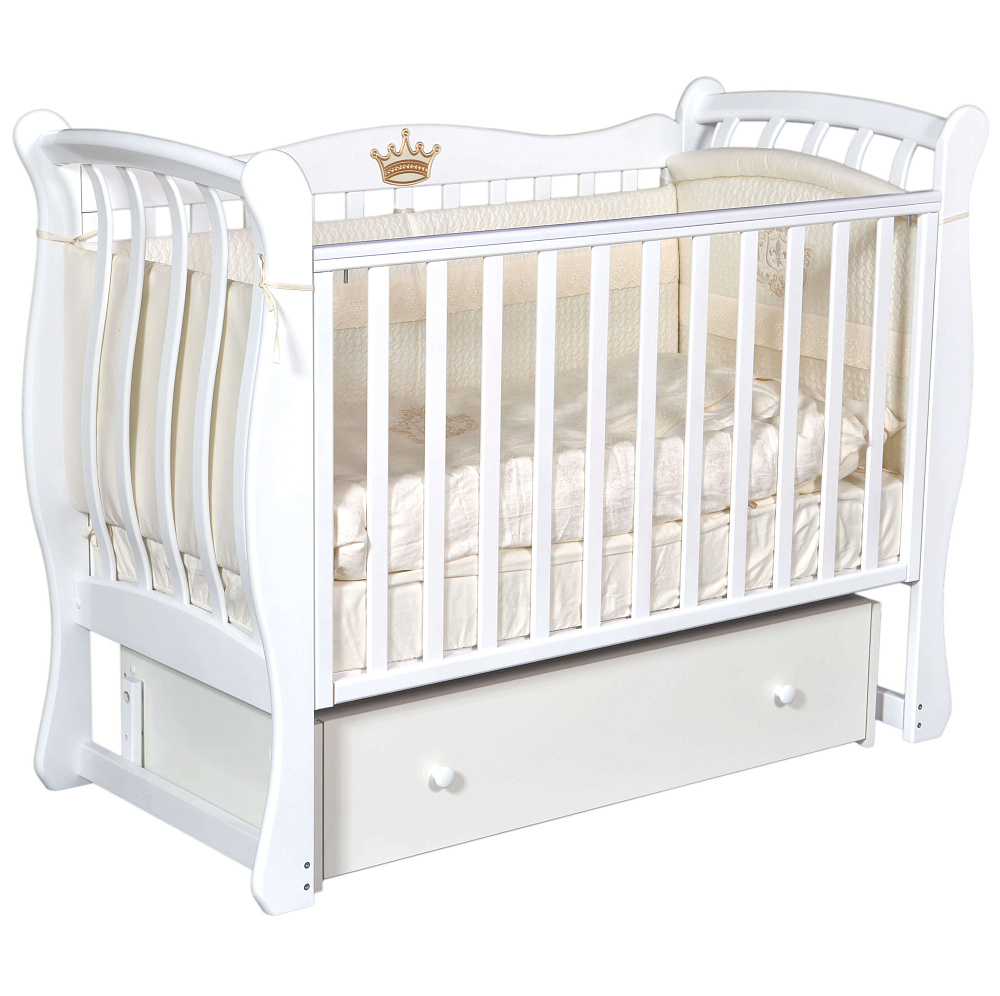 Детская кроватка Антел Luiza 3, автостенка/универсальный маятник - Фото