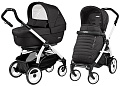 Детская коляска Peg-Perego Book Plus Completo 3 в 1, шасси White (Breeze Noir
						
					) — Фото